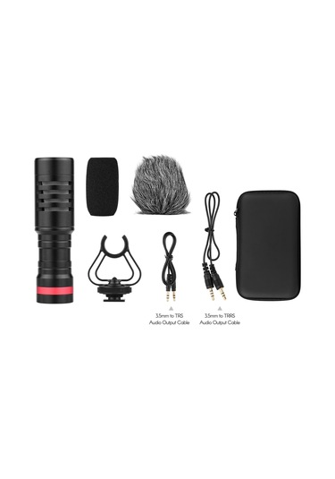 Jms Anti-şok Montajlı 3,5 Mm Trs Ve Trrs Ses Çıkışlı Kardioid Yönlü Kondenser Mikrofon