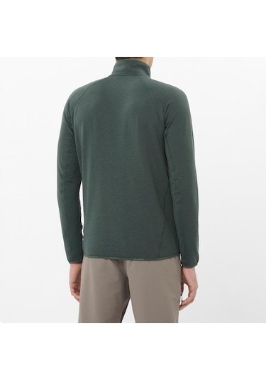 Salomon Essentıal Lıghtwarm Erkek Tam Fermuar Polar Green Gables Lc2706900 Yeşil