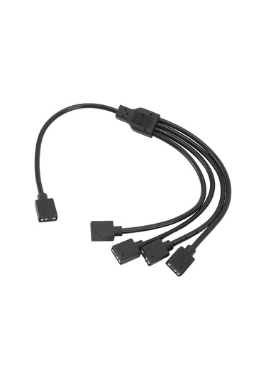Xindoker 5v 3 Pin Argb Çevirici Kablosu, 1'den 4'e, Ana-ana Bağlantı, Bilgisayar Kasası Cpu Soğutucu Ve Argb Fanları İçin Led Senkronizasyon Uzantı Kablosu Siyah