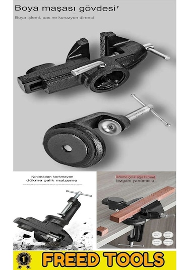 60mm Büyük Boy Mengene Masa Tezgah Mengene Örslü 60 Mengene