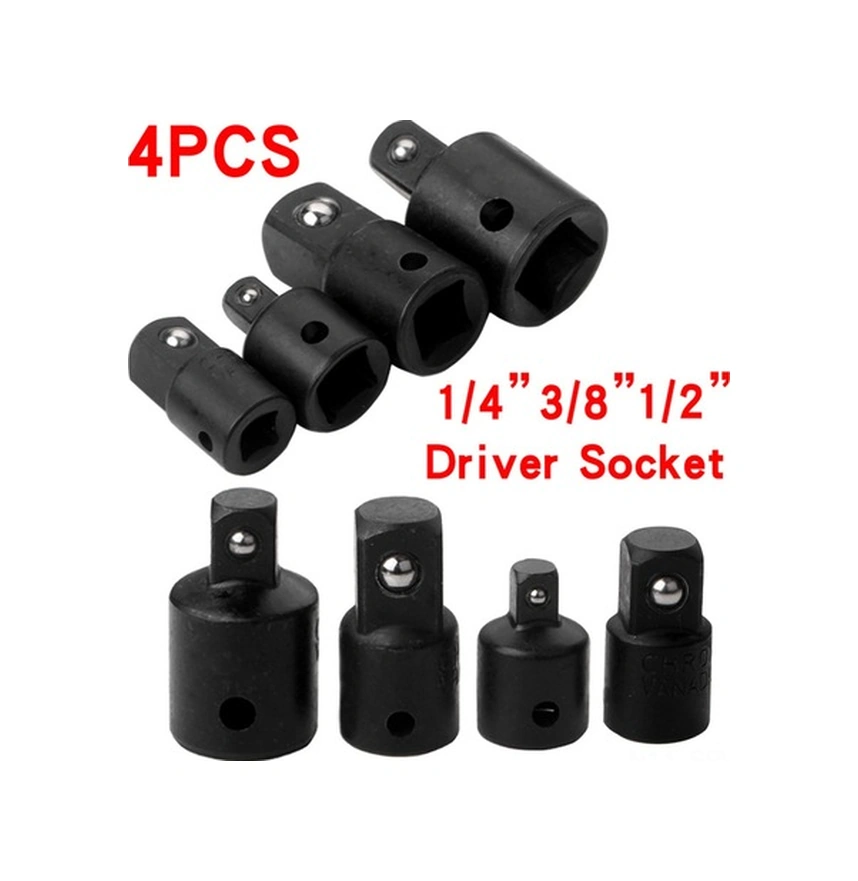 Tongxida 4 Parça Çelik Adaptör Seti - 1/4, 3/8, 1/2 İnç - Makas Ve Uygulamalar İçin