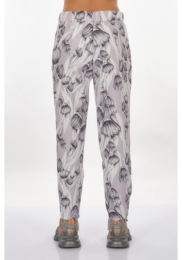 Perspective Desenli Lastikli Bel Çok Renkli Kadın Pantolon 24790160 001