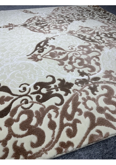 Tiffany Halı Tual TF 319 A 150x230 Beyaz Vizon Pudra 4 M2 Halı !