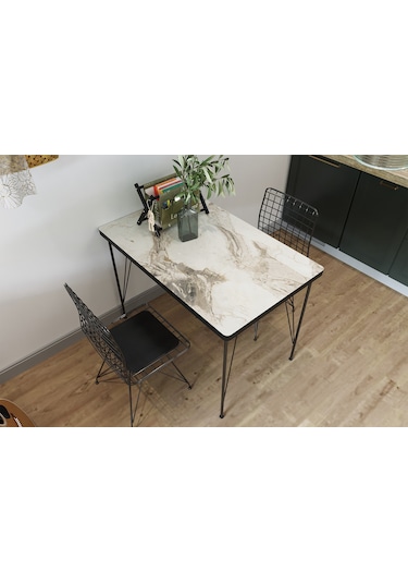 Ebrar İki Kişilik Mutfak Balkon Bahçe Kafe Masa Takımı 60 X 90
