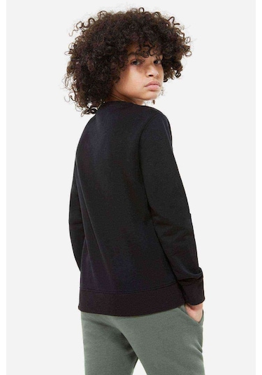 Silhouette Bodybuilding 2 Baskılı Unisex Çocuk Siyah Sweatshirt Siyah