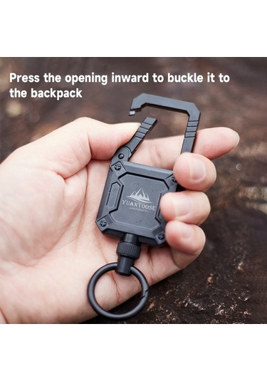 Pazly Dayanıklı Zincirli Çekmeli Anahtarlık - Uzun Bileklik, Manyetik Karabina, Çinko Alaşım, Çok Renkli, Anahtar & Araba Anahtarı İçin Çok Renkli