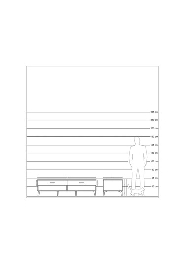 Kronos Tv Ünitesi 2 Çekmeceli 176x59x51 Antrasit-çam/çam Atlas Çam/atlas Çam
