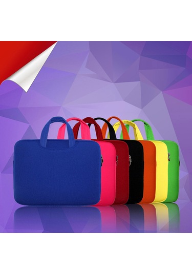 Xindoker 14" Dizüstü Bilgisayar Çantası - Hafif, Fermuarlı Ve Taşınabilir Kılıf, Yan Cepleriyle Pratik Kırmızı