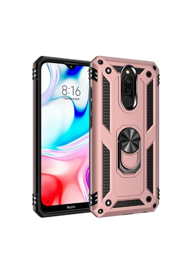 Xiaomi Redmi 8 Kılıf Zore Vega Kapak Rose Gold