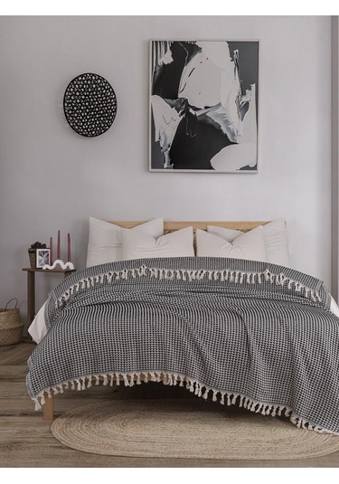 Battaniye Pamuk Piramid 180x200 Cm Siyah