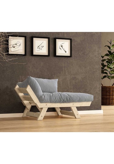 Woodesk Adalar Masif Natural-gri Renk Berjer Cpt8143-140 Gri