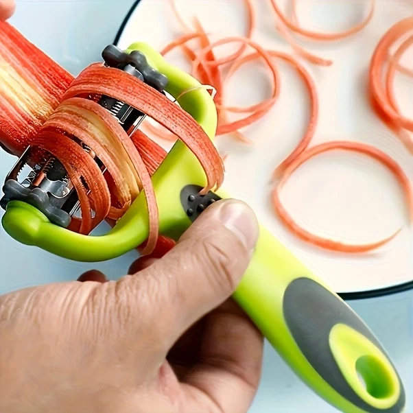 Gateesat Four Seasons 1 Parça Gümüş Renk Döner Soyacak, Rendeli Pratik Salatalık Soyacağı Gümüşi