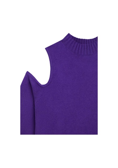 Neohit Omuz Dekolteli Triko Elbise 183652146 Koyu Mor