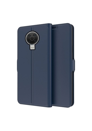 Joyhub Nokia G20 Için Pu Deri Kart Tutucu Yuvası Telefon Kılıfı Çift Manyetik Toka Standı Kapak Çevirin - Mavi Mavi Yok Havalandırma D5w3s1