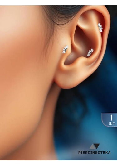 Piercingoteka Titanyum Kulak Piercing Labret 88139012 Gri