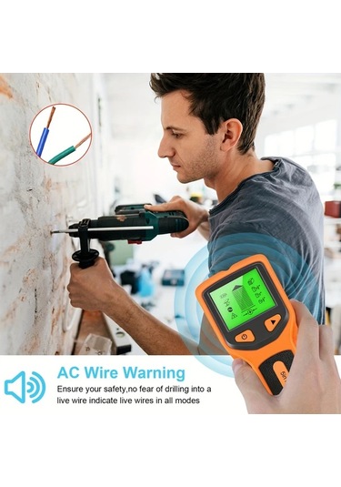 Honeybeeshop Siyah 5 İn 1 Duvar Stud Detektor Led Ekranli Tasinabilir Elektronik Stud Bulucu Ahsap Metal Tespiti Pille Calisir 0 1mm Hassasiyet