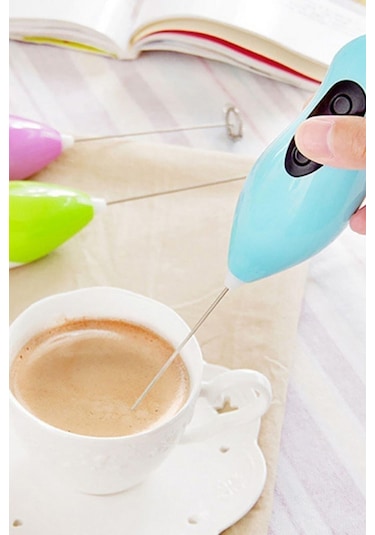 Dijiworld Kahve Köpürtücü Pilli Mini Mixer Kahve Süt Köpürtücü Karıştırıcı Cappucino Mikser