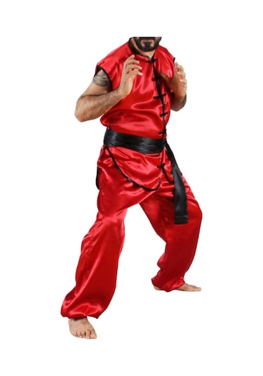 Dosmai Sıfır Kol Wushu Nançuan Elbisesi Kırmızı Vs111 Kırmızı