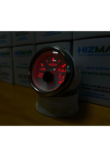 Dünyada Tek Ibreli Gri Su Seviye Göstergesi - 0-190 Ohm Gri