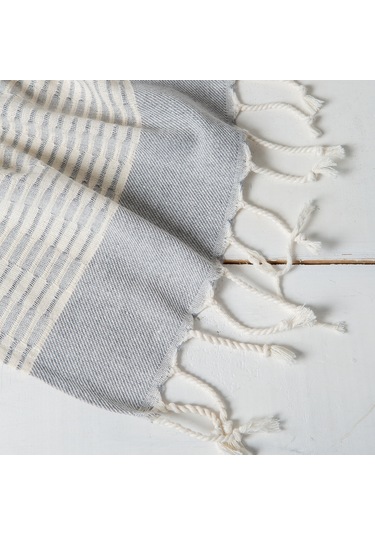 Kyver Yummy Desenli Peşkir %100 Pamuk 45x90 Cm Gri