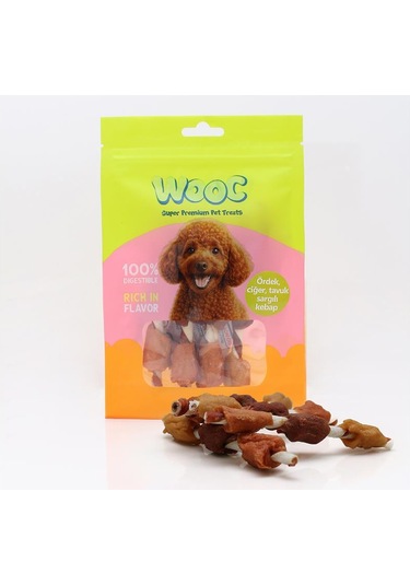 Wooc Ördek, Ciğer, Tavuk Sargılı Köpek Ödülü 75 Gr