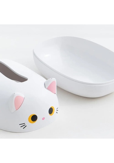 Sıyah-sevimli Kedi Doku Kutusu Masaüstü Tuvalet Kağıdı Tutucu Mutfak Peçete Saklama Kutusu Wc Kağıt Konteyner İskandinav Tarzı Ev Dekorasyon