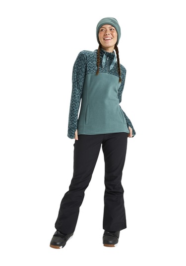 Roxy Kadın Polar Sayna Half Zip Yeşil Renkli Renkli Çok Renkli
