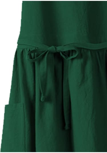 Homyl Pamuklu Mutfak Önlüğü Şef Makinede Yıkanabilir Kolsuz Yeşil