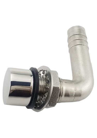 Paslanmaz Hava Firarı. 1/2". Dirsekli.tekne Depo Havalandırması