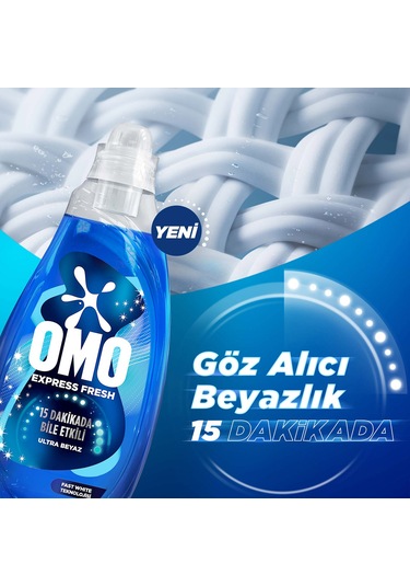 Omo Express Fresh Ultra Beyaz Sıvı Çamaşır Deterjanı 1480 Ml X1 1480 ML
