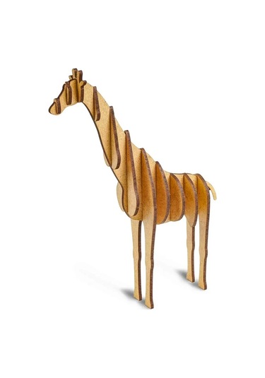 Maket 3d Ahşap Maket Zürafa Ahşap Boyama Maketi