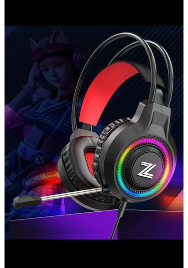 Zeiron V6 Siyah Usb 7.1 Stereo Profesyonel Mikrofonlu Surround Gaming Rgb Kulaküstü Oyuncu Kulaklığı