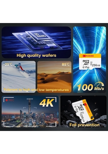 Novahub Kodak Sürüş Kaydedici Özel Hafıza Kartı 64 Gb Araba Tf Küçük Kart Yüksek Hız 64gb