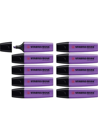 Stabilo Fosforlu Kalem Boss Eflatun 10'lu Paket Diğer