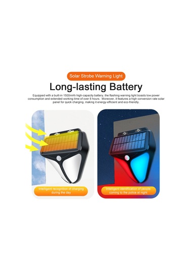 Ccgloball Güneşli Titreşimli Uyarı Lambaları 129db Alarm Ip65 Su Geçirmez Siyah