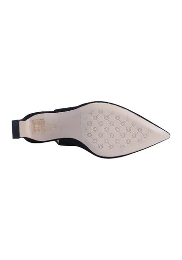 Poletto Hakiki Deri Sıyah Ayakkabı Stiletto 9839 35-2409 Siyah