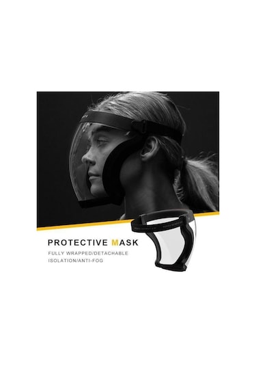 Şeffaf Tam Yüz Kalkanı Yeniden Kullanılabilir Toz Geçirmez Buğu Önleyici Maske Mutfak Koruma Sıçrama Önleyici Maske