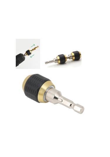 Symbee Elektrik Matkap Uç Değiştirme Adaptörü 1/4 İnç Bağlantı Köprüsü Hızlı Takma-kaldırma Oto Kilitleme Karbür Malzeme 60mm