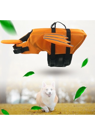 Suntek Saplı Köpek Can Yeleği Plaj Bot Havuzu Için Turuncu-m