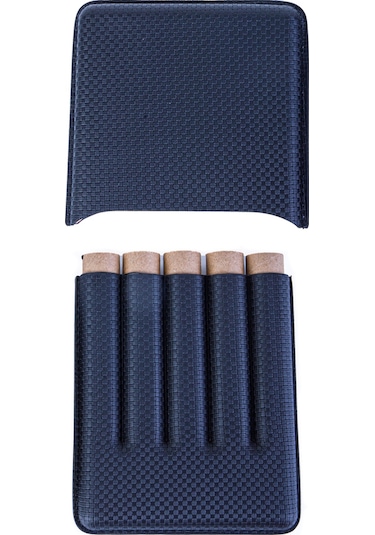 Cohiba Siyah Beşli Deri Puro Kılıfı