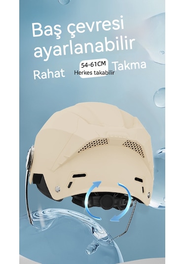 Elektrikli Akü Motosiklet Kask Güneş Koruyucu Yarı Kask Sürüş Kaskı Erkek Bayan Yaz 3c Sertifikası Kırmızı - Pembe