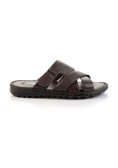 Kahve Leather Erkek Terlik E04437183803 Kahve