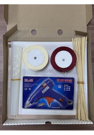 Magazin Dla Rukodel'nic Ip Gavrilov R N Saten Kurdelelerden Kırmızı Bordo Renkli 27 Günden Oluşan Buket Seti 375000964 Bej