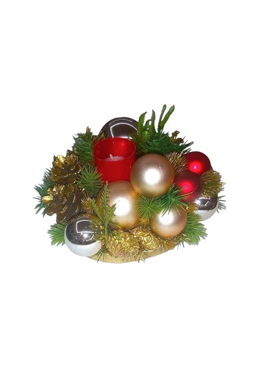 Yılbaşı Mumluk Masa Centerpiece