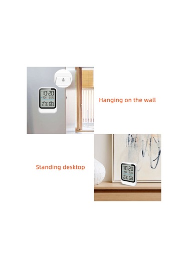 Vkemall Çok İşlevli Dijital Elektronik Çalar Saat, Dijital Ekranlı Sıcaklık Ve Nem Saati, İç Mekan