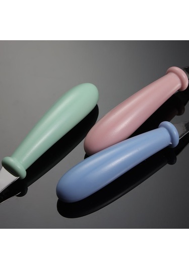 Moveevo Çocuklar İçin 304 Çelik Çatal Kaşık Kutusu Seti - Mavi, Sevimli Desenler, Kolay Tutuş, Hediye Özel, Depolama Kolay Mavi