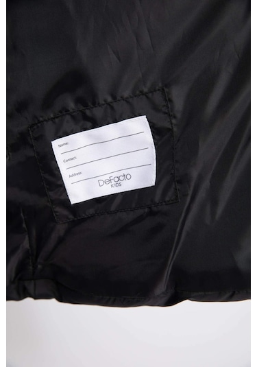 Defacto Kız Çocuk Su İtici Kapüşonlu Şişme Mont A2528A823AUBK27 Siyah