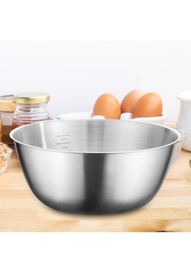 Suntek Paslanmaz Çelik Havza Ev Tipi Karıştırma Kabı Gıda 20cm Gümüş