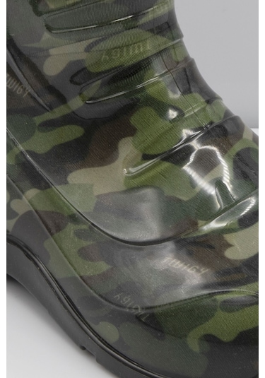 Twigy Kamuflaj TT1432 Çocuk Yağmur Çizmesi Yeşil 30/35 Çok Renkli