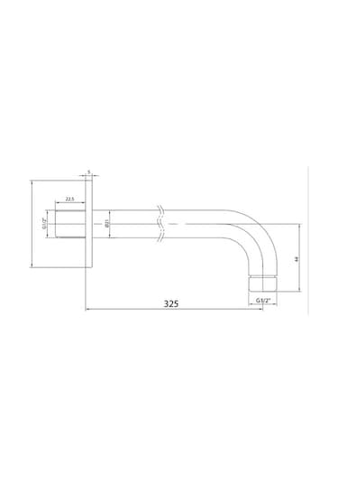 Eca Duvardan Duş Başlığı Borusu Krom, 102126608 Gri